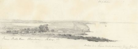 W. Jeffs - Fine 1835 Graphite Drawing, View from Belle Vue, Clevedon