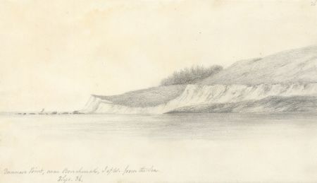 W. Jeffs - Fine 1836 Graphite Drawing, Dunnose Point near Bonchurch