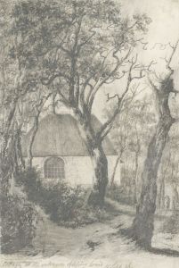 W. Jeffs - Fine 1836 Graphite Drawing, Cottage in Apley Wood