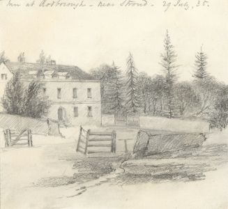 W. Jeffs - Fine 1835 Graphite Drawing, Inn at Rodborough near Stroud