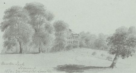 W. Jeffs - Fine 1834 Graphite Drawing, Newton park, Somerset