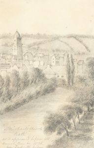 W. Jeffs - Fine 1835 Graphite Drawing, St Michael's Church, Bath