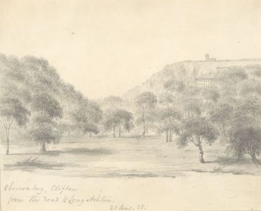 W. Jeffs - Fine 1835 Graphite Drawing, Clifton Observatory, Bristol
