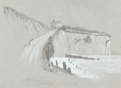 W. Jeffs - Fine 1825 Graphite Drawing, Pegwell Bay