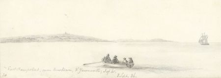 W. Jeffs - Fine 1836 Graphite Drawing, Boats at Yarmouth