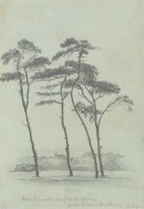 W. Jeffs - Fine 1833 Graphite Drawing, New Church on Combe Down