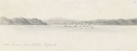 W. Jeffs - Fine 1836 Graphite Drawing, Seascape near Cowes, Isle of Wight