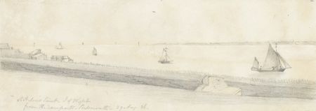 W. Jeffs - Fine 1836 Graphite Drawing, St Helens, Isle of Wight