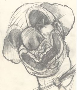 Brian Liddle - Contemporary Graphite Drawing, Clown
