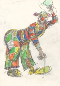 Brian Liddle - Contemporary Graphite Drawing, Clown