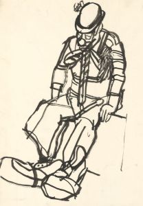Brian Liddle - Contemporary India Ink, The Crestfallen Clown