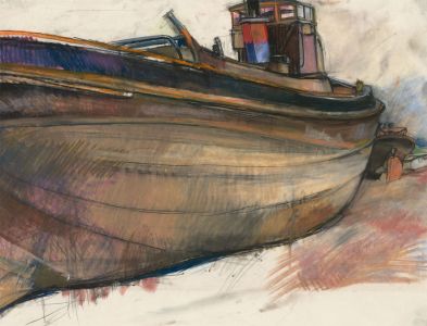 Brian Liddle - Contemporary Pastel, Study of a Boat