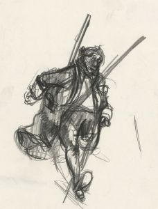 Brian Liddle - Contemporary Coloured Pencil, Marching Gentleman