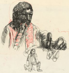Brian Liddle - Contemporary Pen and Ink Drawing, Gulliver's Travels Illustration