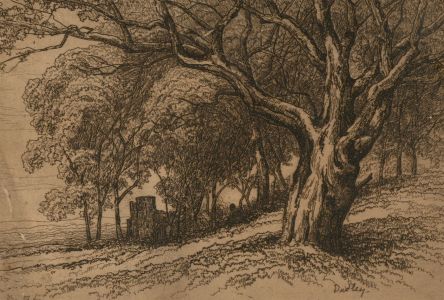 Henry Martin Pope (1843-1908) - Etched Copper Plate and Example Print, Dudley