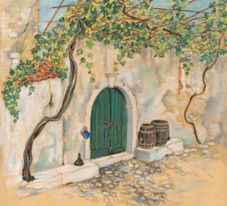 20th Century Pastel - Doorway in Macedonia