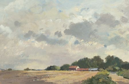 John Godfrey - Contemporary Oil, Rural Farmland Landscape