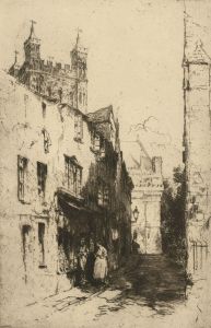 Walter Henry Sweet (1889-1943) - Pair of Original Etchings, Street Scene