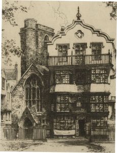 Walter Henry Sweet, (1889-1943) - Engraving, Mol's Coffee House, Exeter, Devon