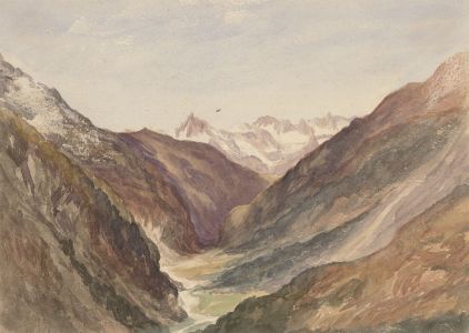 British School 19th Century Watercolour - Alpine Ravine