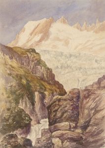British School 19th Century Watercolour - Rocky Alpine Ravine