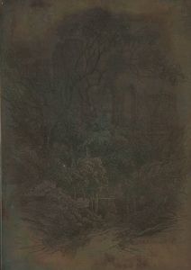 Henry Martin Pope (1843-1908) - Copper Etched Plate, Halesowen Abbey