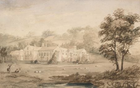 English School 19th Century Watercolour - Country Manor House