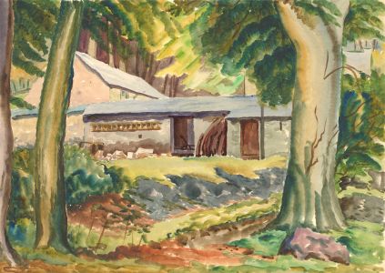 Ernest Fedarb NS (1905-2005) - Mid 20th Century Watercolour, Woodland Outhouse