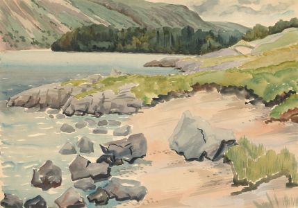 Ernest Fedarb NS (1905-2005) - Mid 20th Century Watercolour, Coastal Formations
