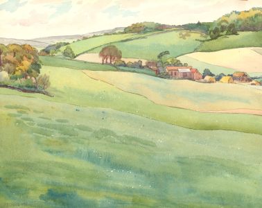 Ernest Fedarb NS (1905-2005) - Signed 1931 Watercolour, Rural Summer Landscape