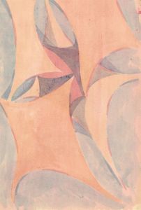 Ernest Fedarb NS (1905-2005) - Watercolour, Geometric Shapes in Pink