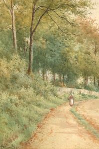 Alfred Ashdown Box (1879-1927) - Signed Watercolour, Moor Green Lane