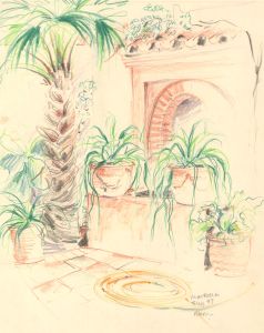 Peter Chambers - 1987 Coloured Pencil, Classical Interior