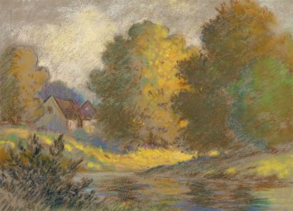 Frederick William George (1889-1971) - 20th Century Pastel, River Landscape