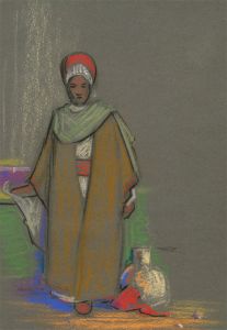 Frederick William George (1889-1971) - Pastel, Figure in Native Costume