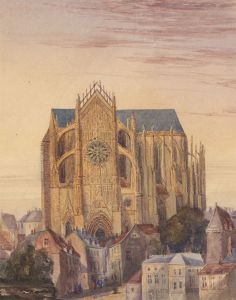 1860 Watercolour - Beauvais Cathedral