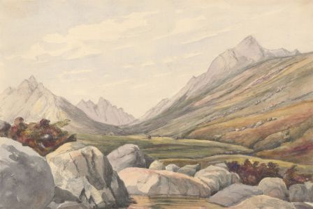 1858 Watercolour - Glen Rosa Landscape