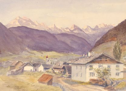 1892 Watercolour - St Anton Landscape