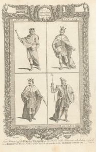 Grignion after Metz - 18th Century Engraving, Four Kings of England