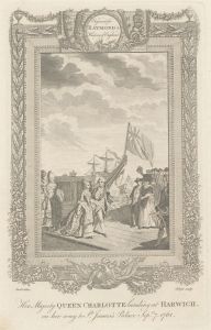Collyer after Dodd - 18th Century Engraving, Queen Charlotte at Harwich