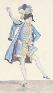 Late 19th Century Watercolour - French Costume Design