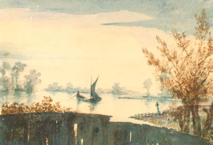 J. Marchton - Late 19th Century Watercolour, Fishing on a River