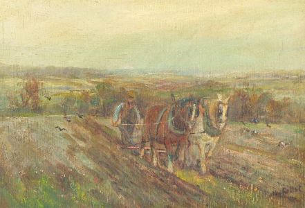 Henry Rollet (fl. 1881-1916) - Signed Late 19th Century Oil, Cheshire Ploughing