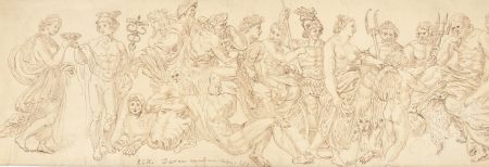 After Nicolas Dorigny - Early 19th Century Pen and Ink Drawing, Cupid and Psyche