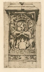Sir David Young Cameron RA (1865-1945) - Etching, Scottish Coat of Arms