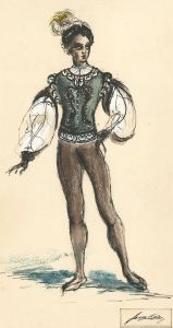 James Bailey - Mid 20th Century Pen and Ink Drawing, Theatrical Costume Design