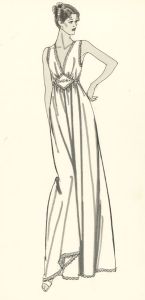 Contemporary Pen and Ink Drawing - Night Gown Fashion Illustration