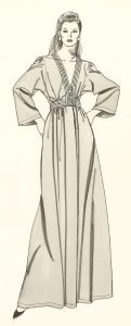 Contemporary Pen and Ink Drawing - Sleeved Dress Fashion Illustration