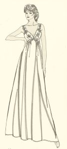 Contemporary Pen and Ink Drawing - White Dress Fashion Illustration