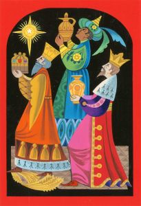 Esme Eve - Contemporary Gouache, Three Wise Kings